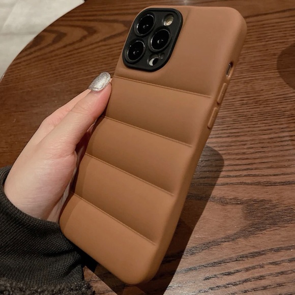 Brown Puffer IPhone Case - Picture 2 of 5